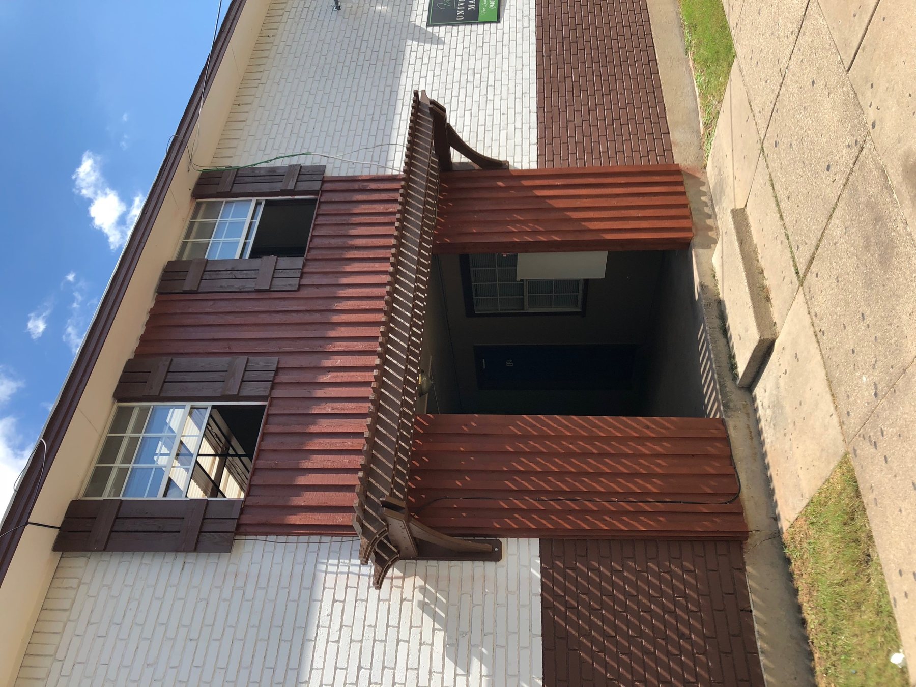Improved apartment entrance facade