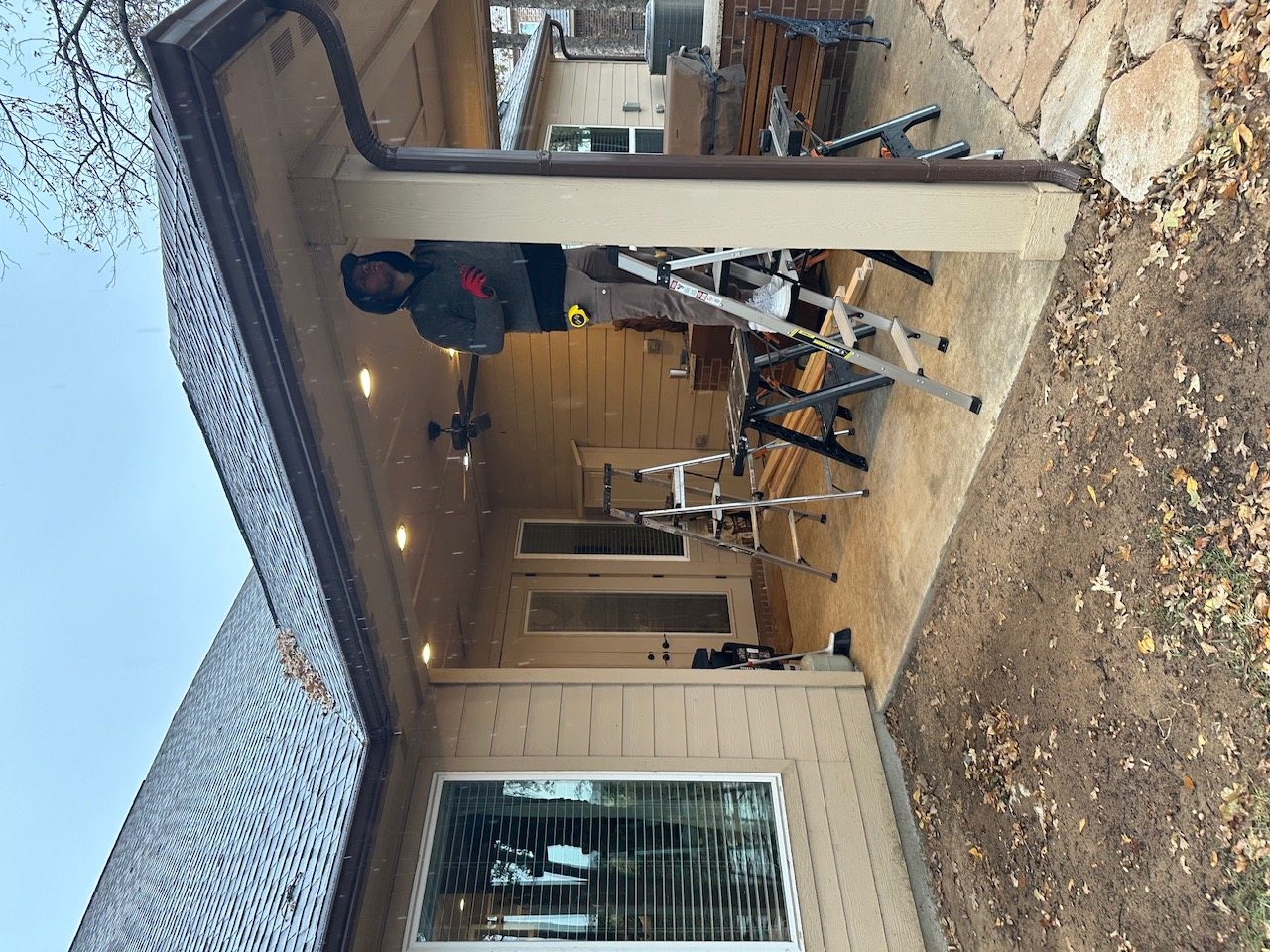 Covered patio before enclosure